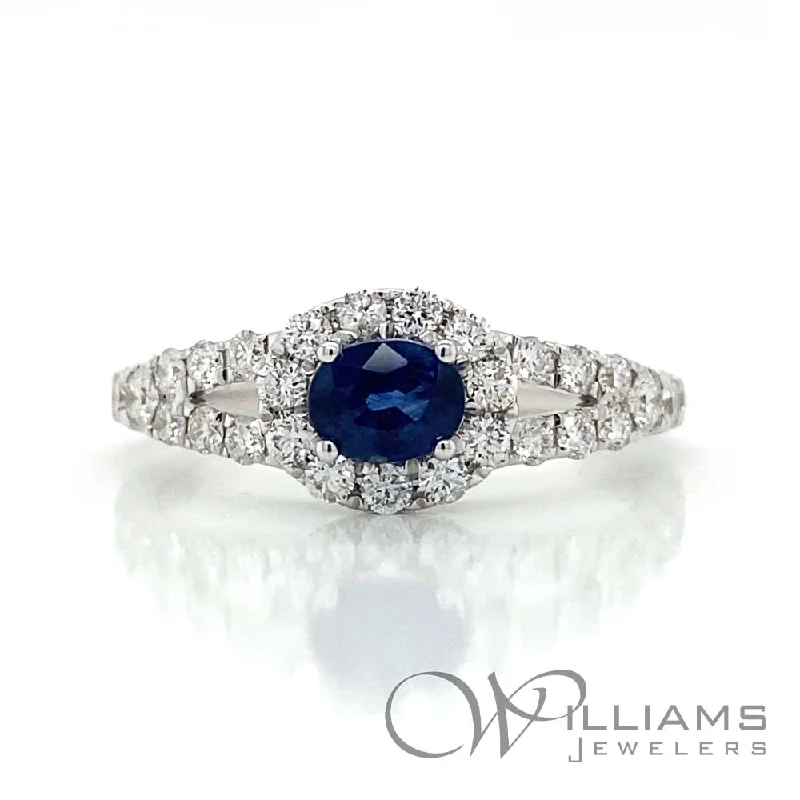 Women’s rings with raw moonstone for mystique -Williams Signature 14 Karat Sapphire Ring