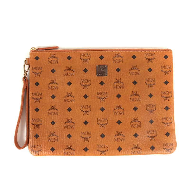 Handle bags with artistic prints for creativity -Mcm  Leather Clutch Bag (Pre-Owned)