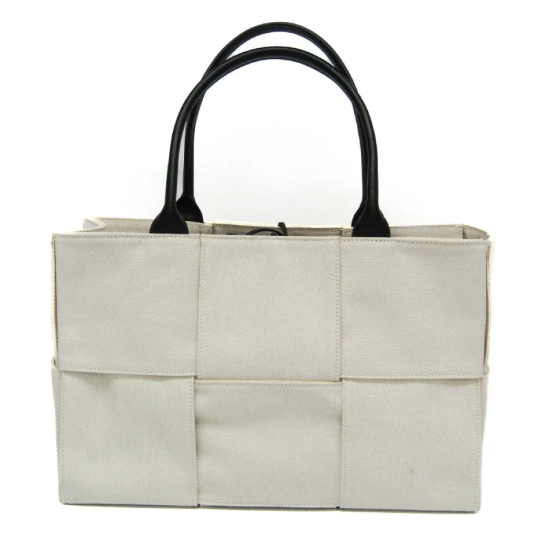 Handle bags with soft velvet for luxury -Bottega Veneta  Off- Canvas Leather Tote Bag (Pre-Owned)