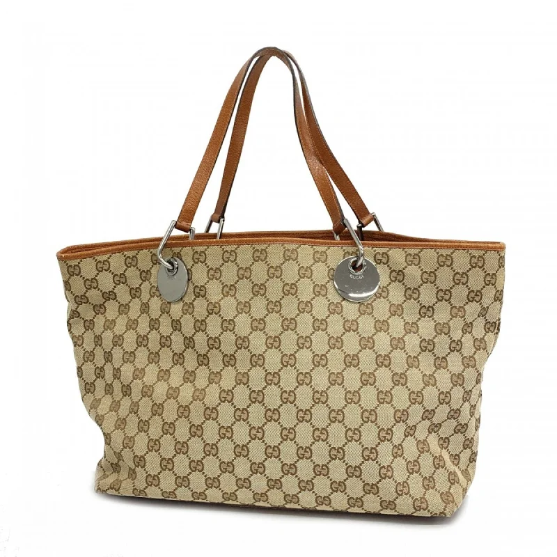 Handle bags with contrast stitching for detail -Gucci  Canvas Tote Bag (Pre-Owned)