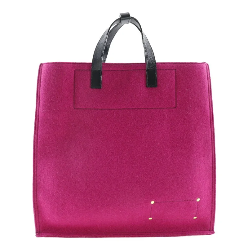 Handle bags with tie-dye patterns for fun -Saint Laurent  pink Felt Leather Tote Bag (Pre-Owned)