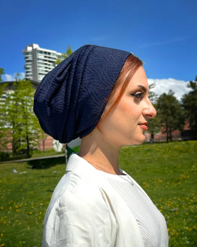 Bold graphic cap for standout fashion flair -Beanie Rippled - Navy