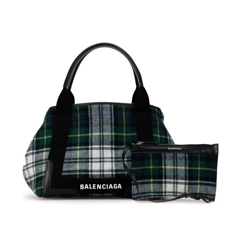 Handle bags with camouflage patterns for edge -Balenciaga    Wool Leather Tote Bag (Pre-Owned)