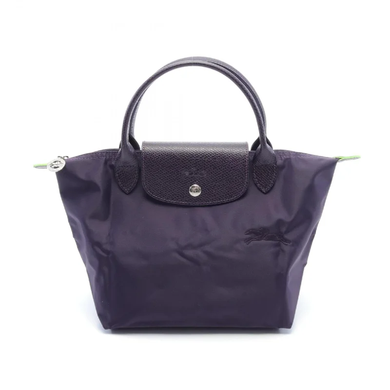 Handle bags with soft fabric for comfort -Longchamp  Nylon Leather Tote Bag