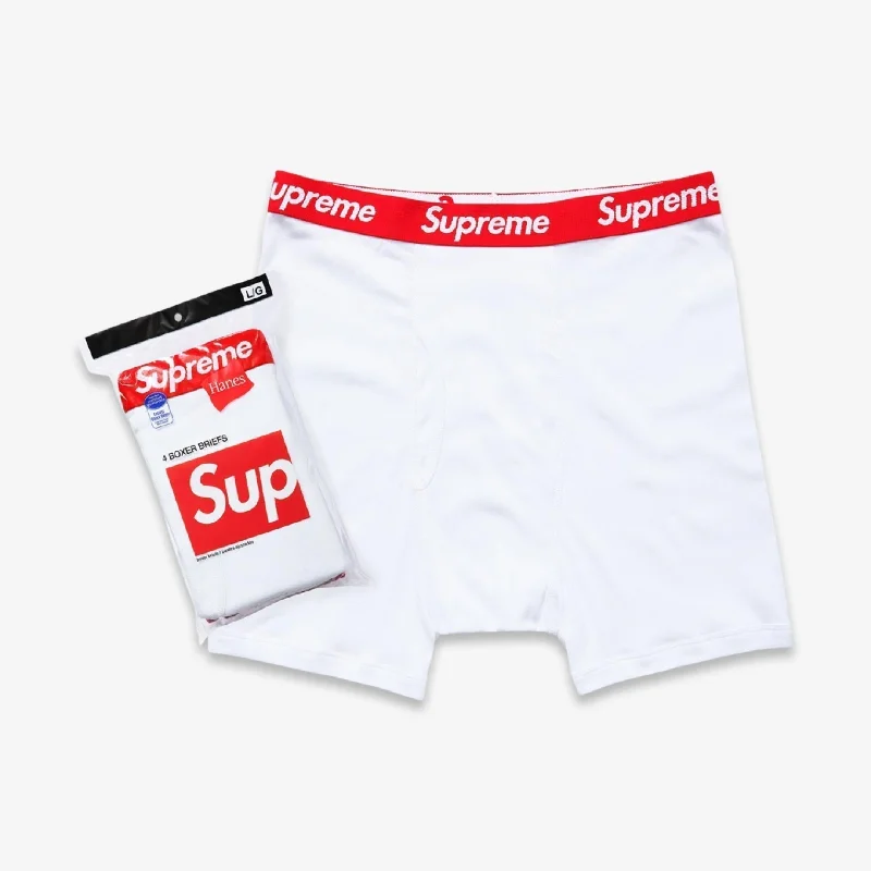 Canvas dad cap for rugged daily style -Supreme x Hanes Boxer Briefs (4 Pack) White (SS17)