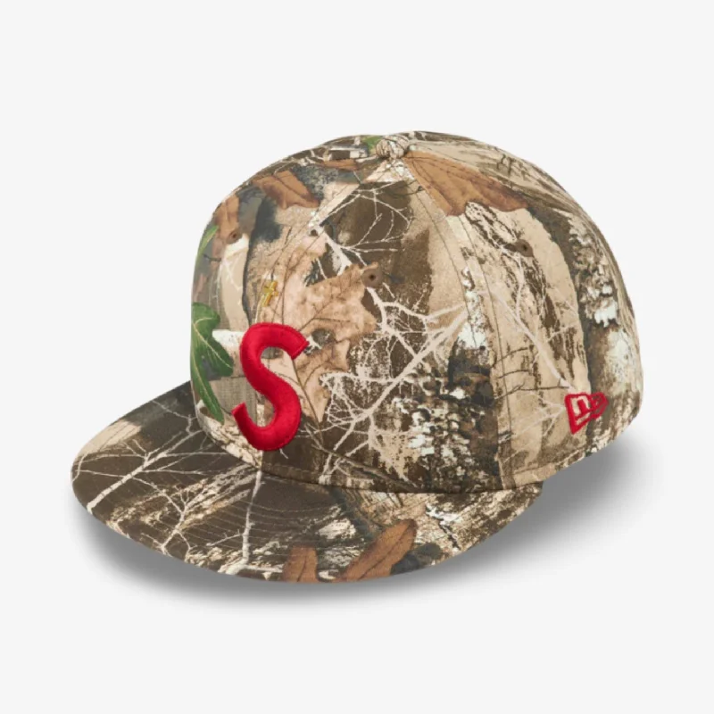 Vintage cap for retro fashion enthusiasts -Supreme x New Era 'Gold Cross S Logo' Fitted Hat Realtree Camo (SS24)