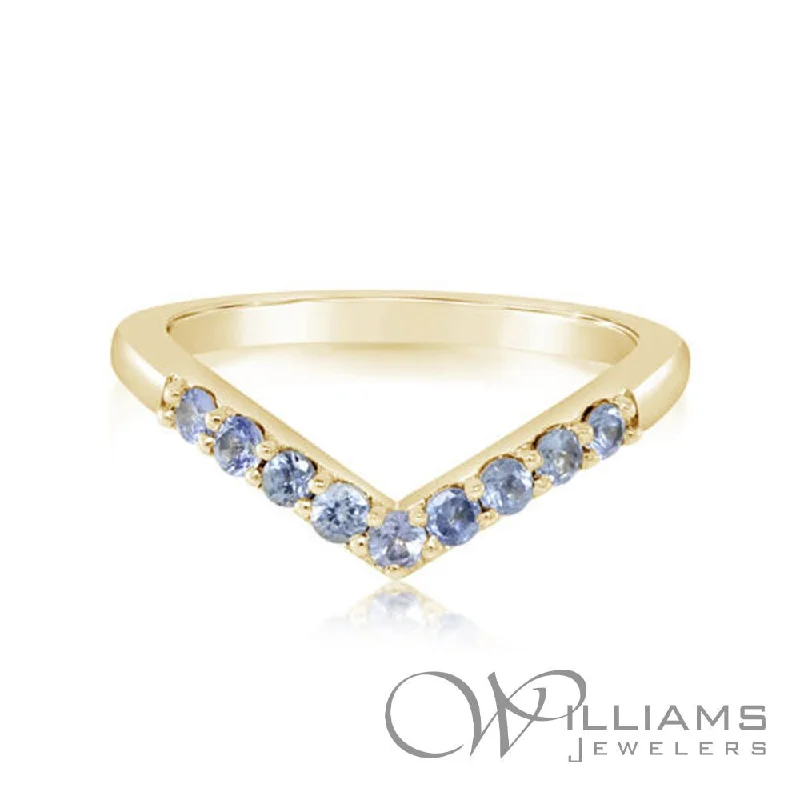 Women’s rings with knot designs for symbolism -Williams Signature 14 Karat Sapphire Ring