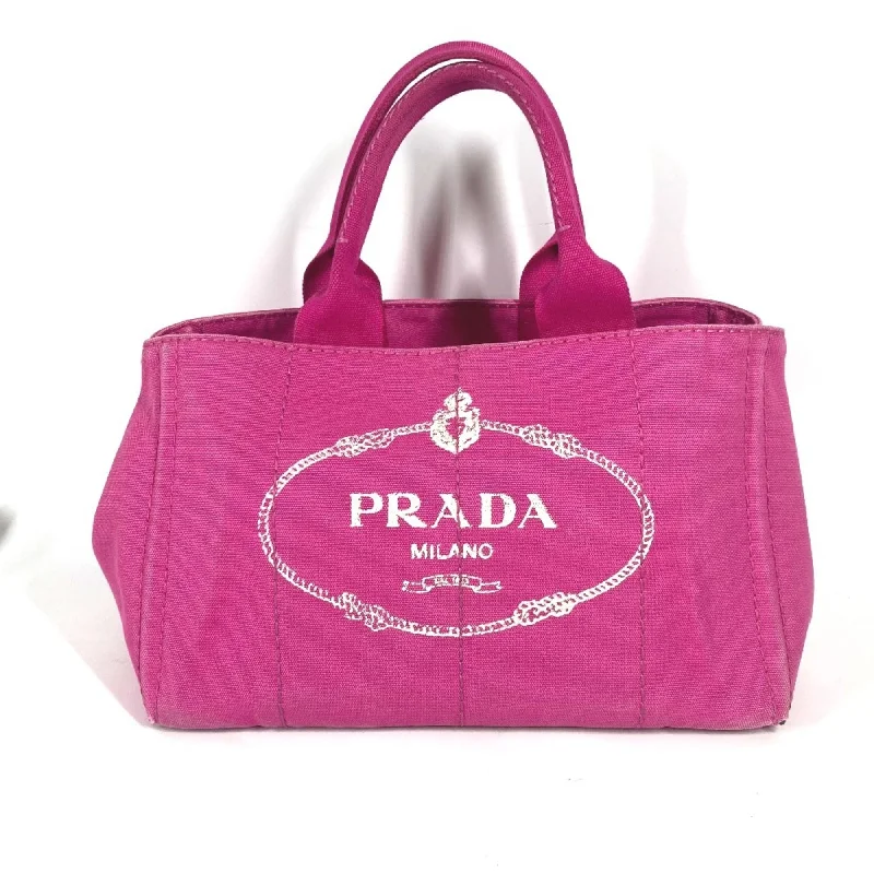 Handle bags with monogram designs for personalization -Prada pink  Canvas Handbag Tote Bag (Pre-Owned)