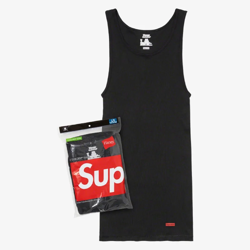 Classic navy cap for timeless wardrobe staple -Supreme x Hanes Tagless Tank Tops (3 Pack) Black (SS23)