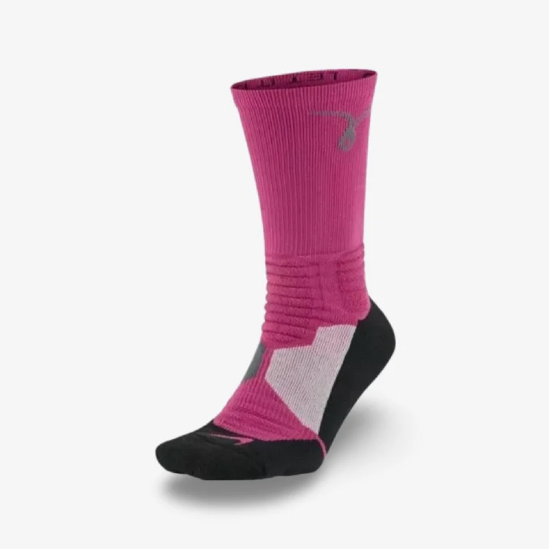 Retro baseball cap with classic team colors -Nike x Kay Yow Basketball Hyper Elite Cushioned High Crew Socks Pink / Black (1 Pack) SX4967-601