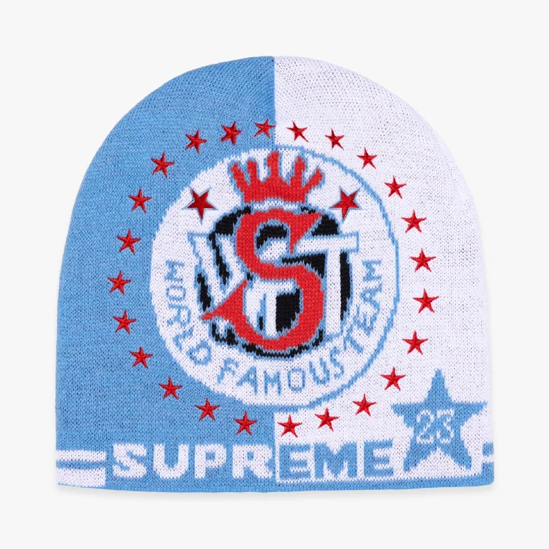 Lightweight cap for easy travel packing -Supreme x Umbro Beanie White (FW23)