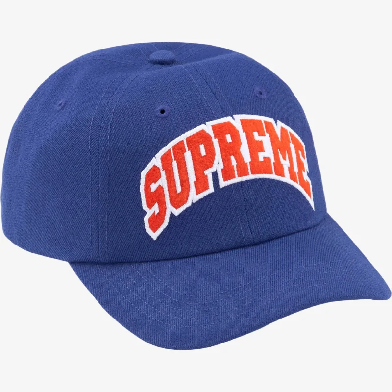 Neon trucker cap for high-visibility safety -Supreme 'Felt Arc' 6-Panel Snapback Hat Navy (FW24)