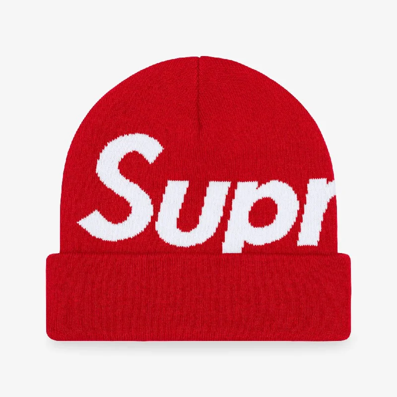 Retro cap with faded wash finish -Supreme Big Logo Beanie Red (FW23)