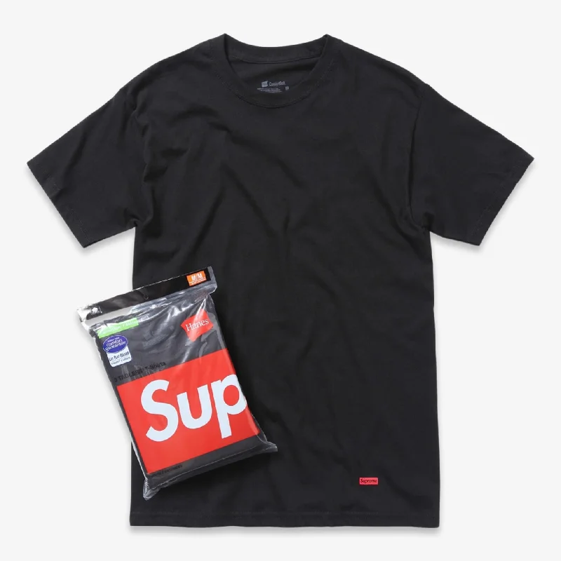 Classic cap with curved bill silhouette -Supreme x Hanes Tagless Tees (3 Pack) Black (SS15)