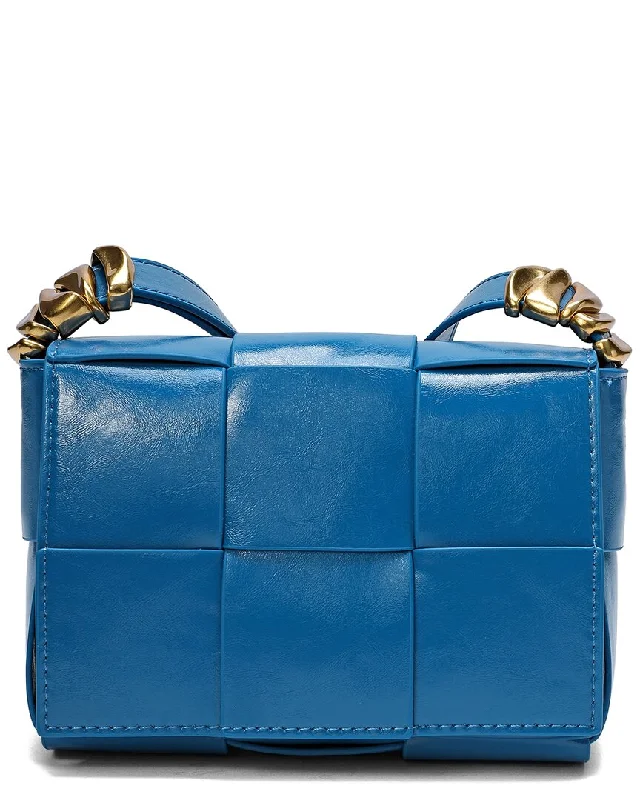 Handle bags with minimalist sleek silhouettes -Tiffany & Fred Paris Woven Leather Crossbody