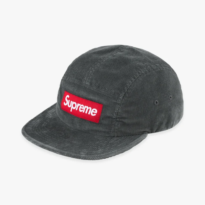 Neon trucker cap for high-visibility safety -Supreme Camp Cap 'Corduroy' Grey (FW23)