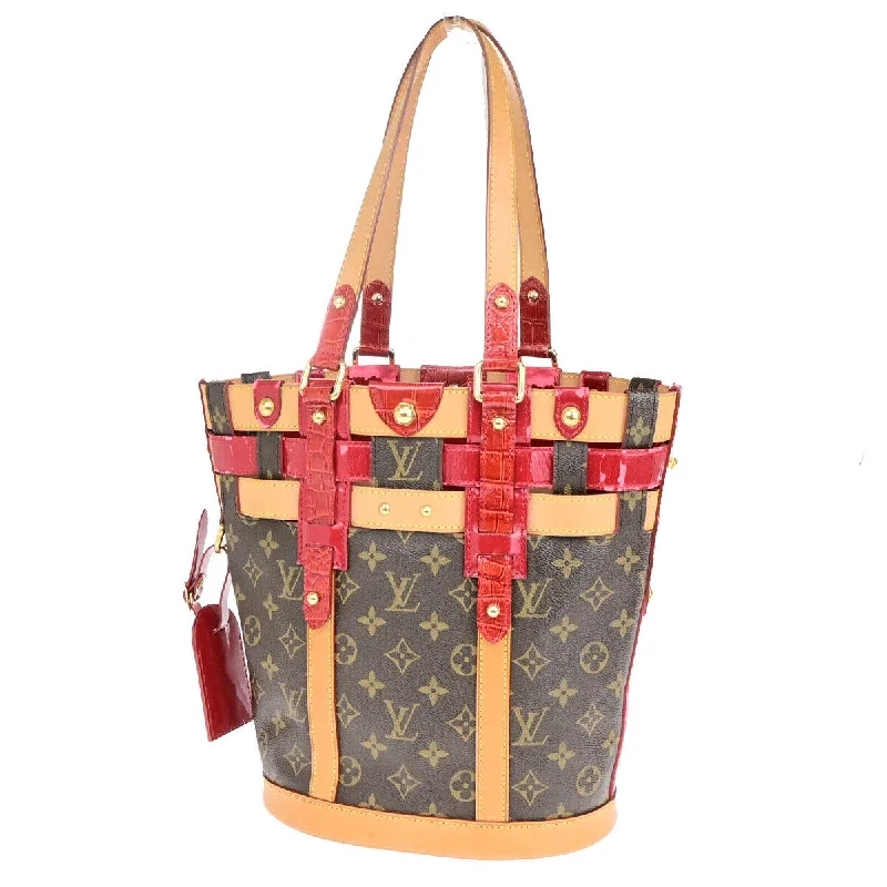 Handle bags with sturdy canvas for longevity -Louis Vuitton Bucket  Canvas Tote Bag (Pre-Owned)