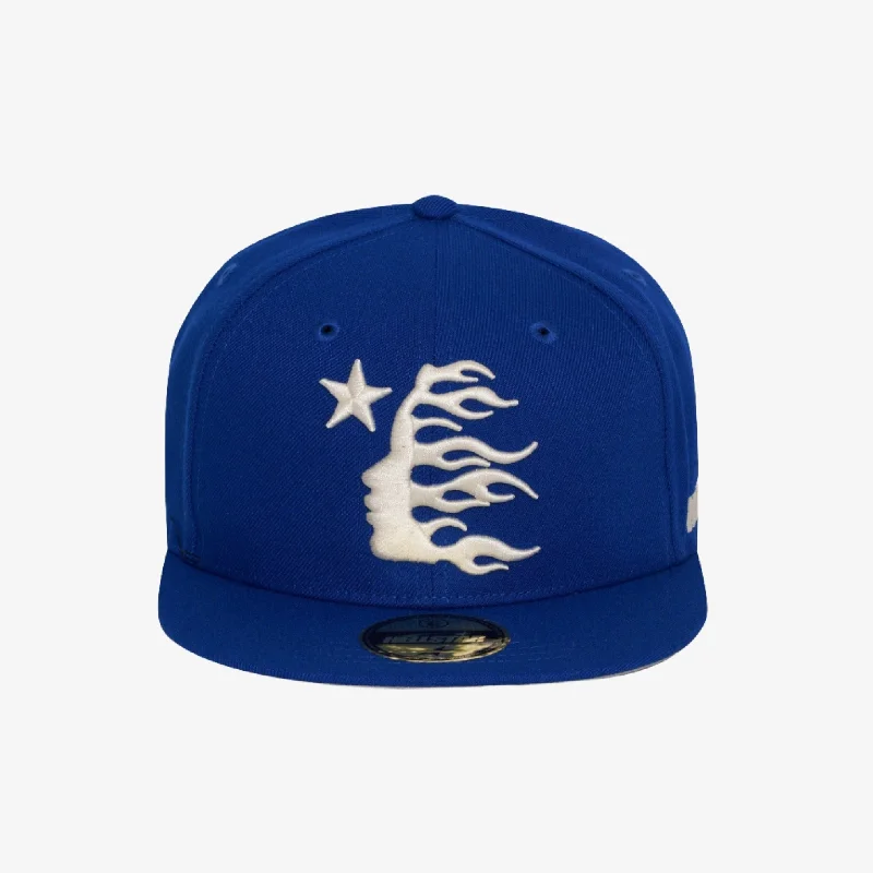 Adjustable cap with sturdy velcro closure -Hellstar 'Baseball' Fitted Hat Royal Blue / White