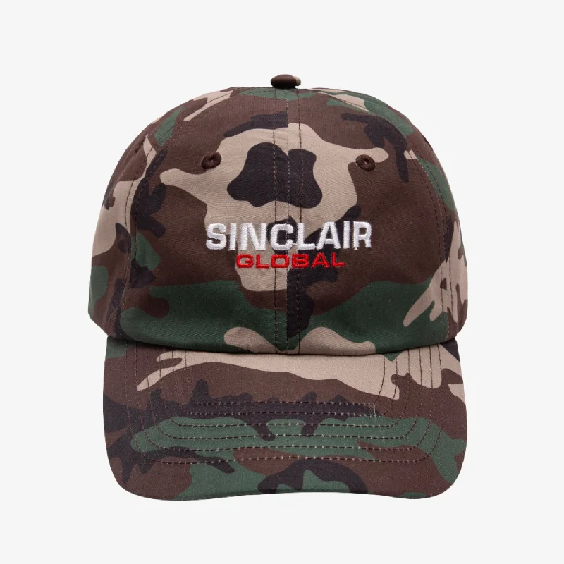 Premium snapback cap with flat bill design -Sinclair Velcro Hat Camo