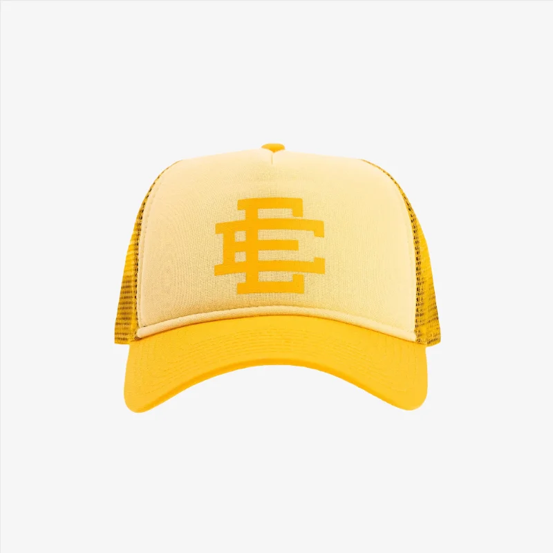 Soft cotton cap with breathable mesh back -Eric Emanuel EE Snapback Trucker Hat Light Yellow