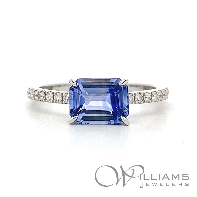 Women’s rings with butterfly motifs for whimsy -Williams Signature 18 Karat Sapphire Ring