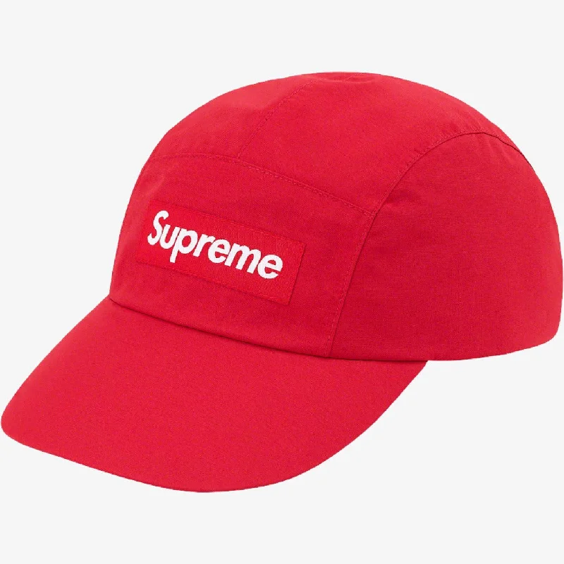 Embroidered cap with custom team initials -Supreme x GORE-TEX Long Bill Camp Cap Red (SS21)