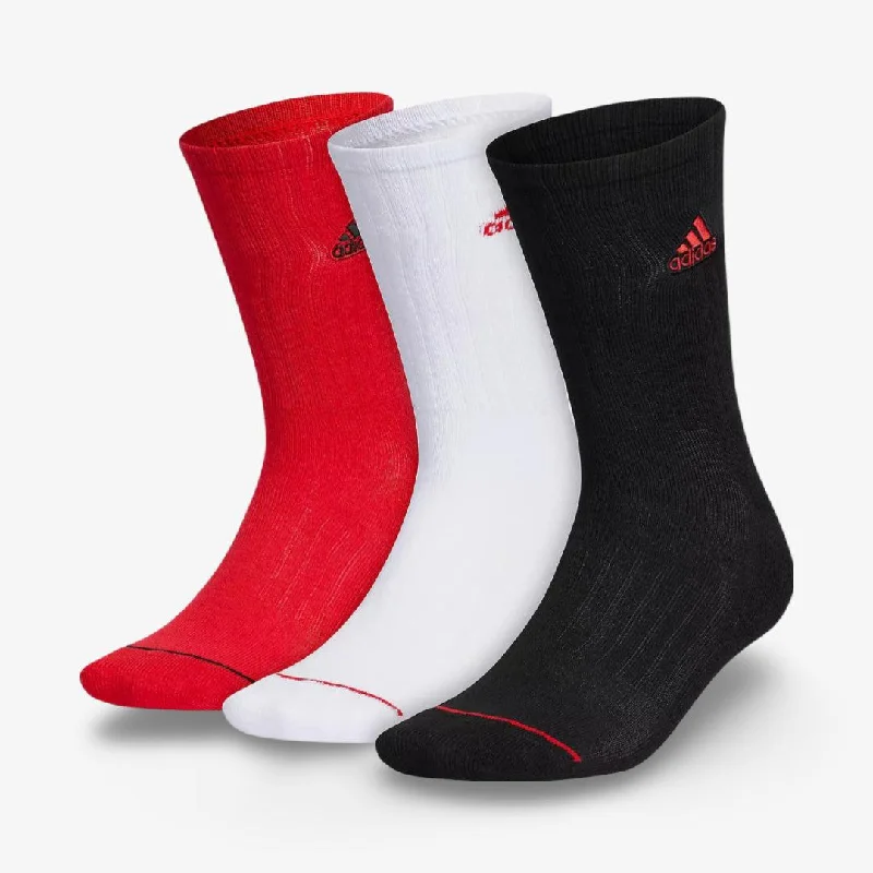 Minimalist cap for sleek simple style -(Men's) Adidas Cushioned Classic Crew Socks Black / White (3 Pack) 5156711A