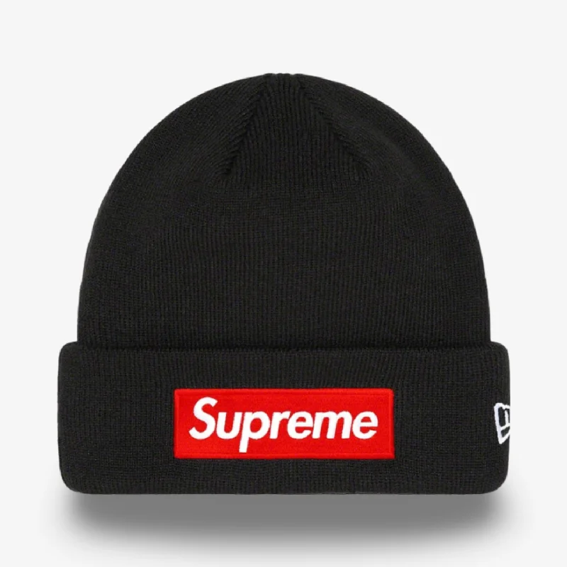 Trucker cap with retro patch design -Supreme x New Era Beanie 'Box Logo' Black (FW22)