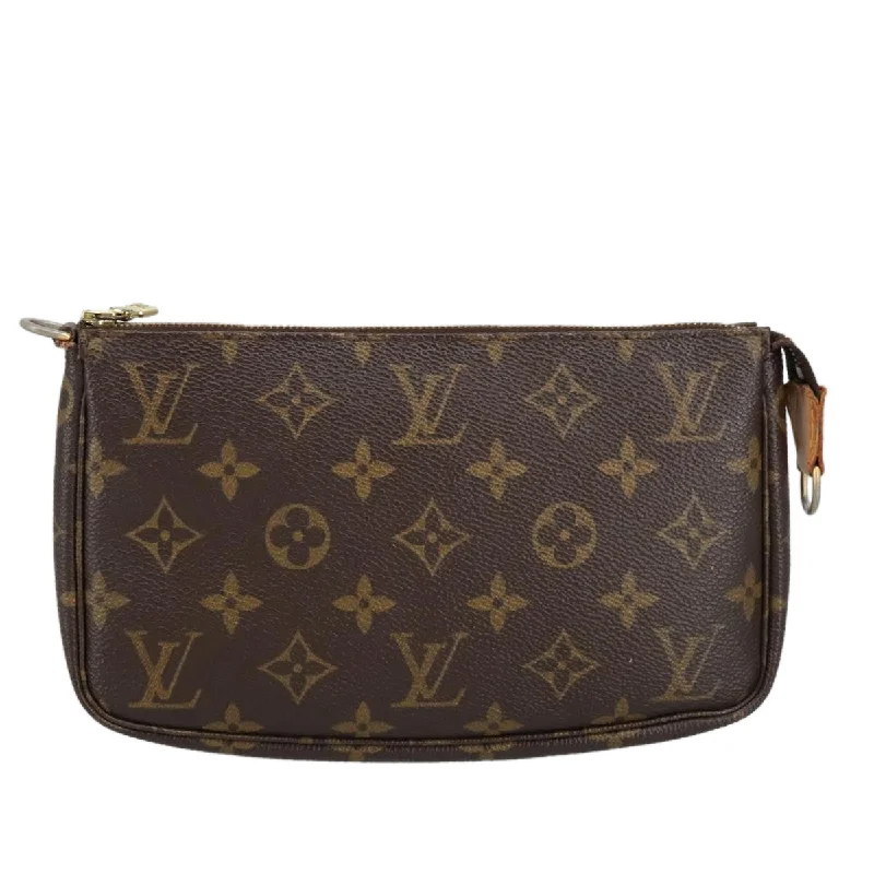 Handle bags with metallic finishes for shine -Louis Vuitton Pochette Accessoire  Canvas Clutch Bag (Pre-Owned)