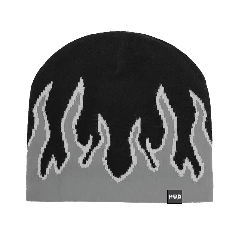 Graphic dad cap for quirky personality shine -Mud Flame Beanie - Assorted