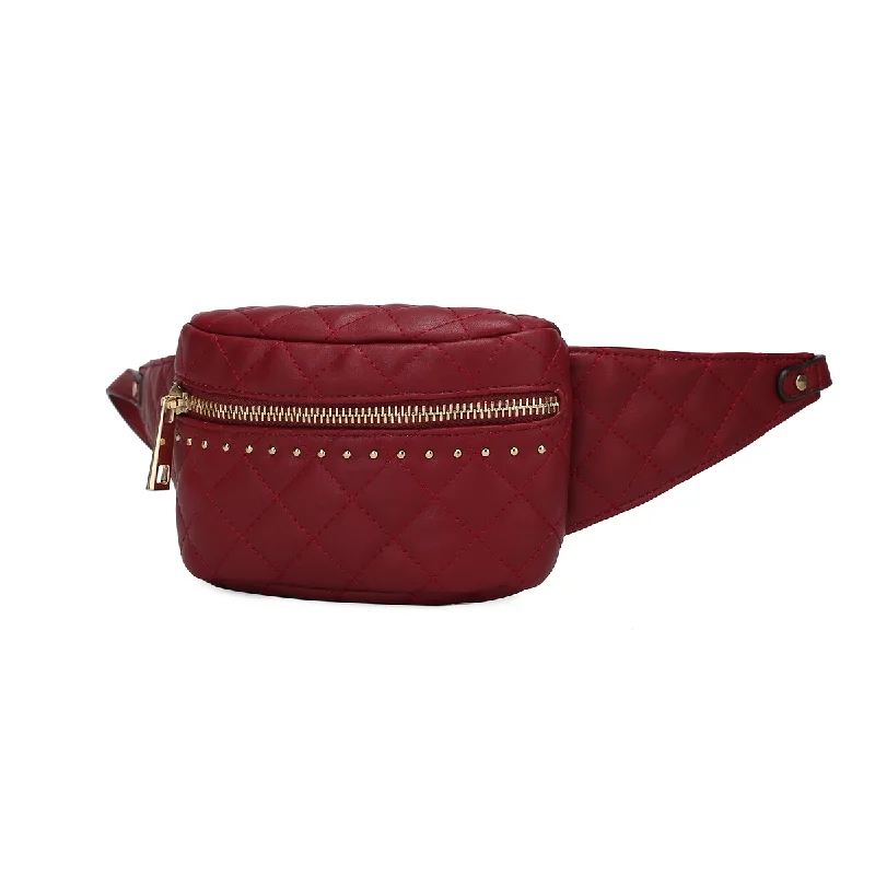 Handle bags with modern cutouts for style -MKF Collection Camilla Quilted Belt Waist Bag by Mia K.