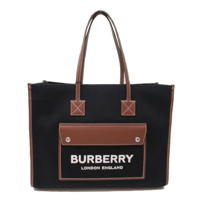 Handle bags with retro logos for charm -Burberry  Leather Tote Bag