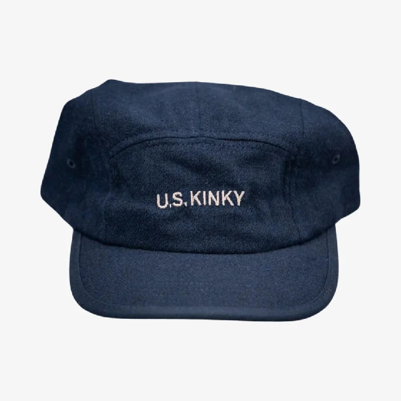 Vintage cap for retro fashion enthusiasts -Kinky Camping Hat 'U.S.' Navy Blue