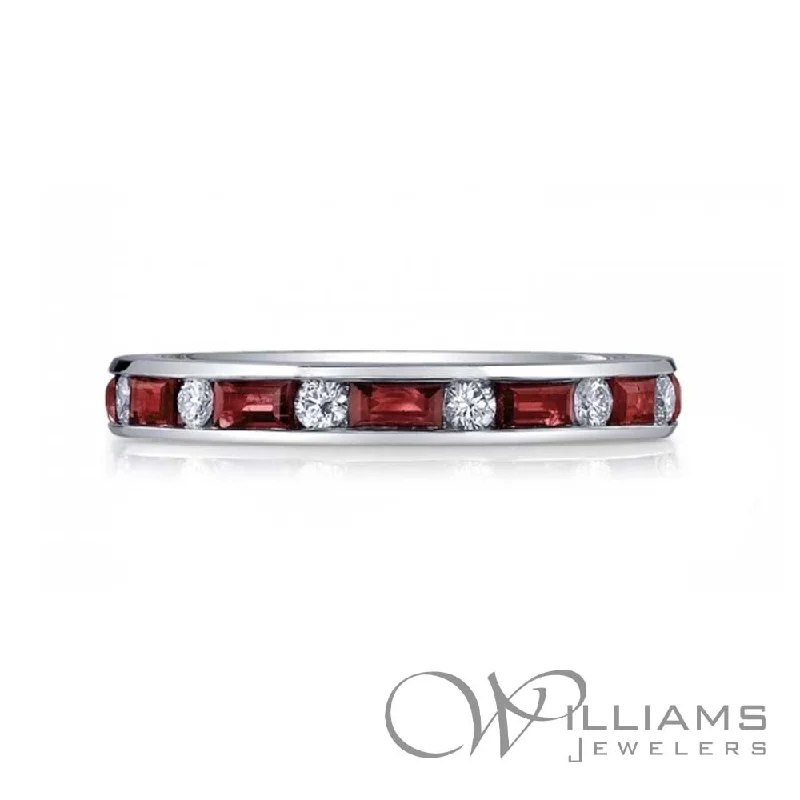 Women’s rings with brushed gold for subtlety -Williams Signature 14 Karat Ruby Ring