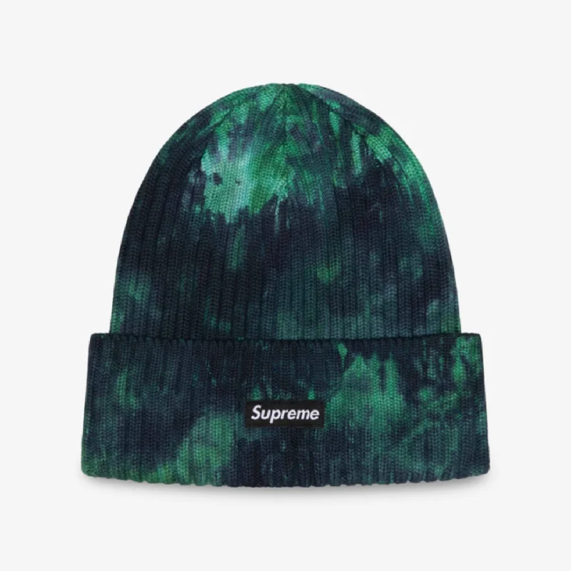 Premium snapback cap with embroidered artwork -Supreme Beanie 'Overdyed' Splatter Green (SS24)