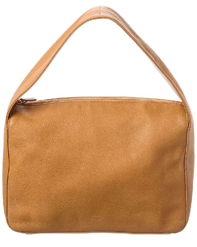 Handle bags with sleek leather for work -KHAITE Elena Leather Shoulder Bag