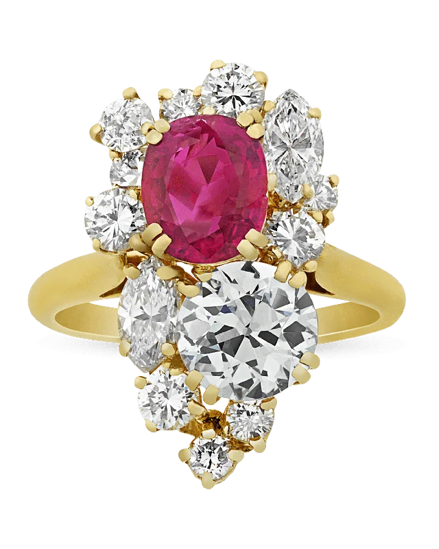 Women’s rings with herkimer diamonds for clarity -Boucheron Burma Ruby Ring