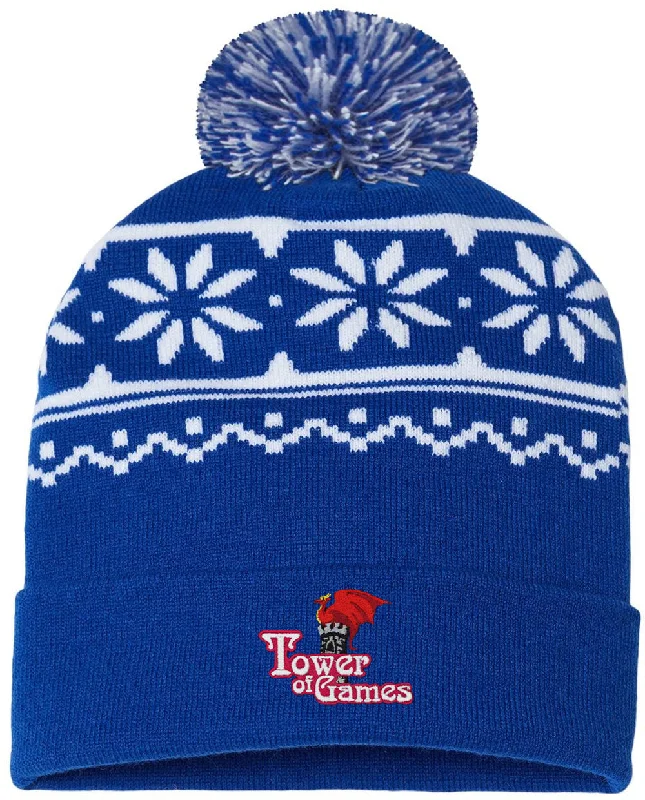 Sports team cap for game day support -Cap America USA-Made Snowflake Beanie