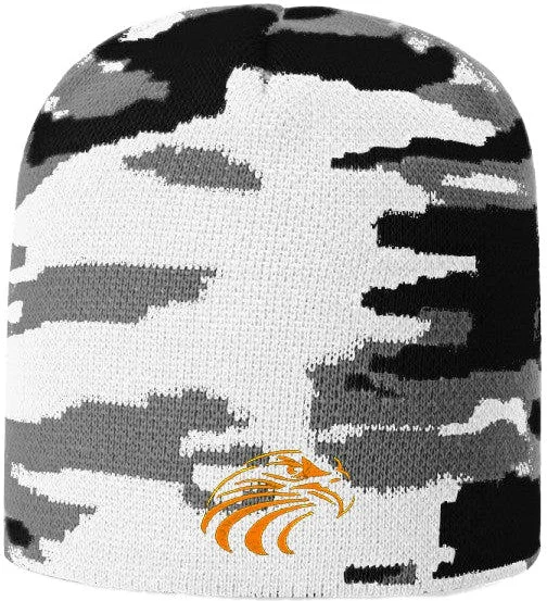 Fitted snapback cap for modern tight fit -Richardson Jacquard Camo Beanie