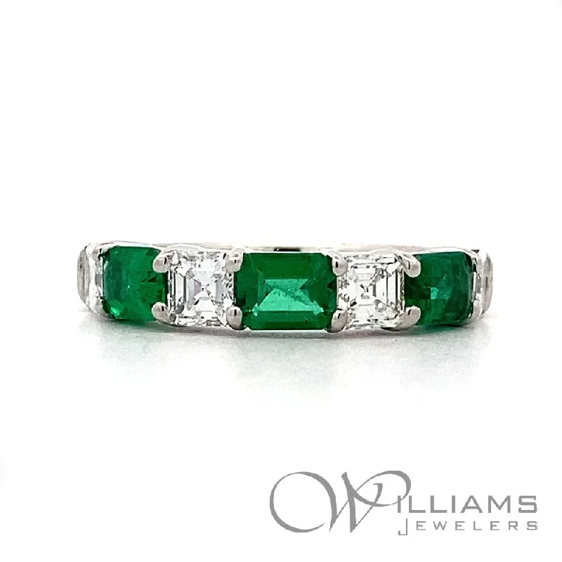 Women’s rings with citrine stones for warmth -JB Star Platinum Emerald Ring