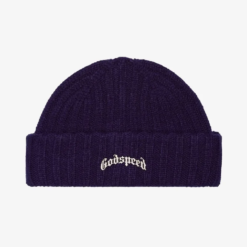 Adjustable snapback cap for easy fit tweaks -Godspeed 'OG Logo' Emblem Beanie Navy Blue