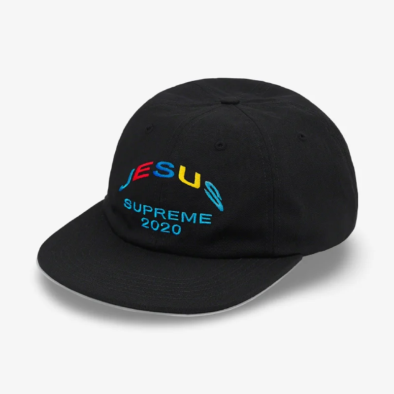 Vintage washed cap for faded cool look -Supreme 'Jesus' 6-Panel Snapback Hat Black (FW20)