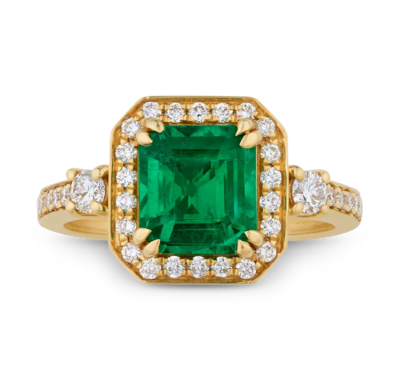 Women’s rings with polished jade for calm -Emerald Ring, 1.98 Carats