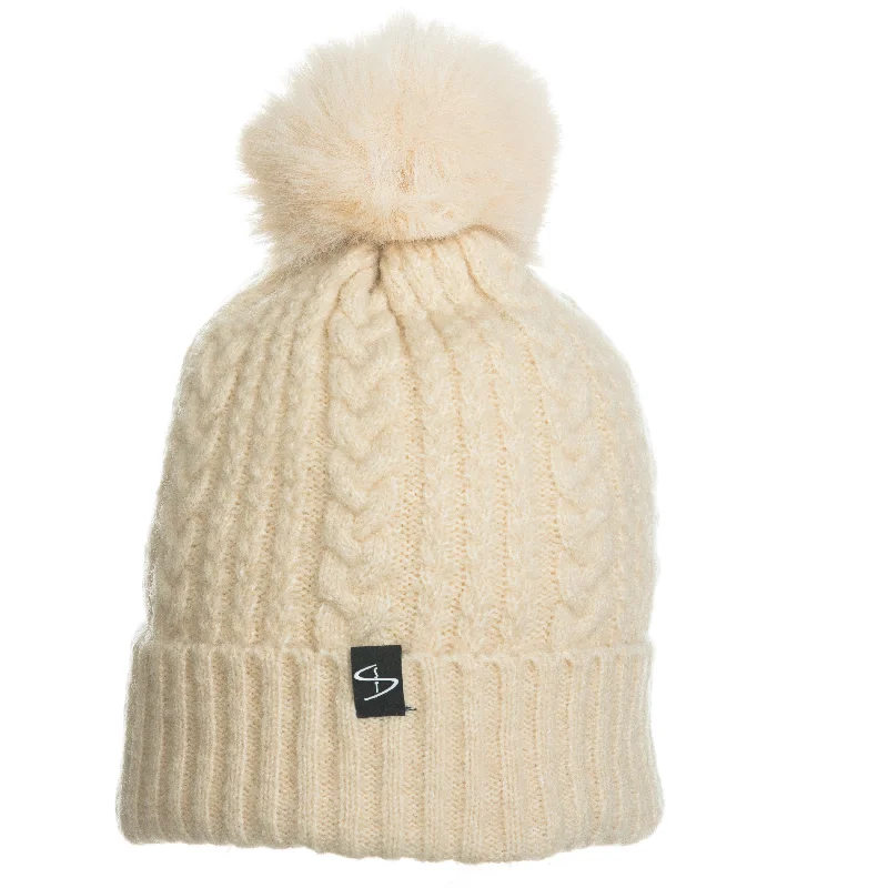 Bright red cap for standout team spirit -Skye Beanie in Beige