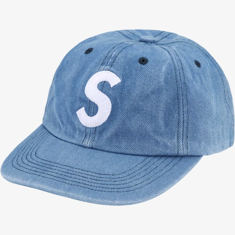 Wool sports cap for chilly game nights -Supreme 'Pigment S Logo' 6-Panel Hat Denim (FW24)