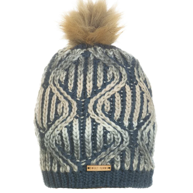 Fitted snapback cap for modern tight fit -Sarah Beanie in Navy