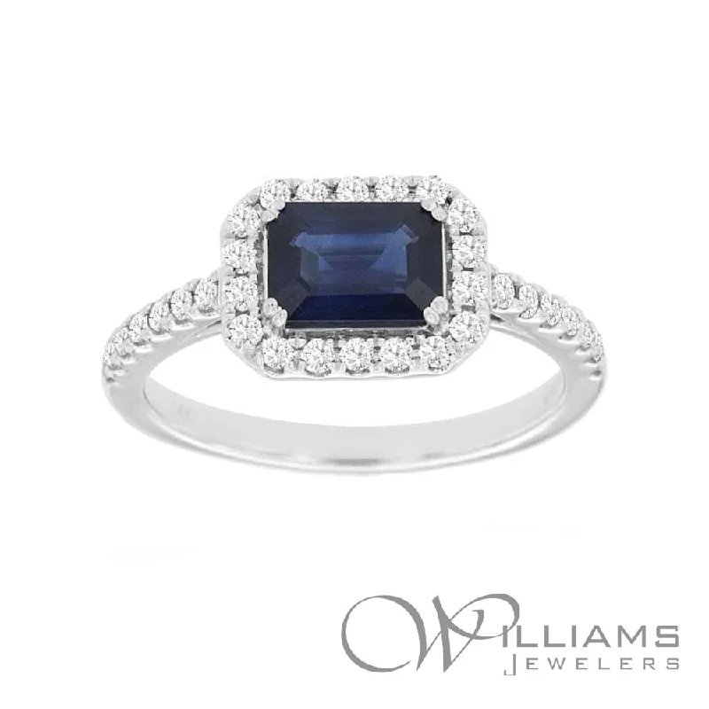 Women’s rings with geometric ruby for trend -Williams Signature 14 Karat Sapphire Ring