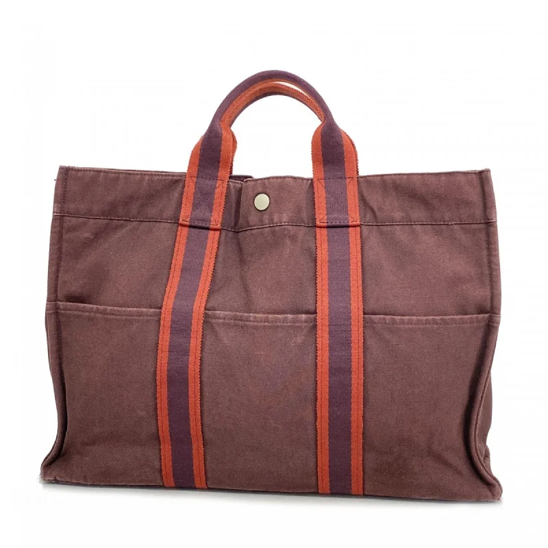 Handle bags with eco-friendly bamboo handles -Hermes   Color Canvas Tote Bag (Pre-Owned)