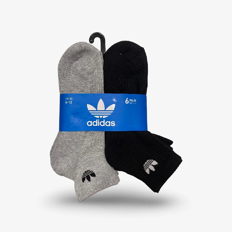 Vintage cap with distressed logo detail -Adidas Originals Mid Quarter Socks Light Grey / Black (6 Pack) 5156478