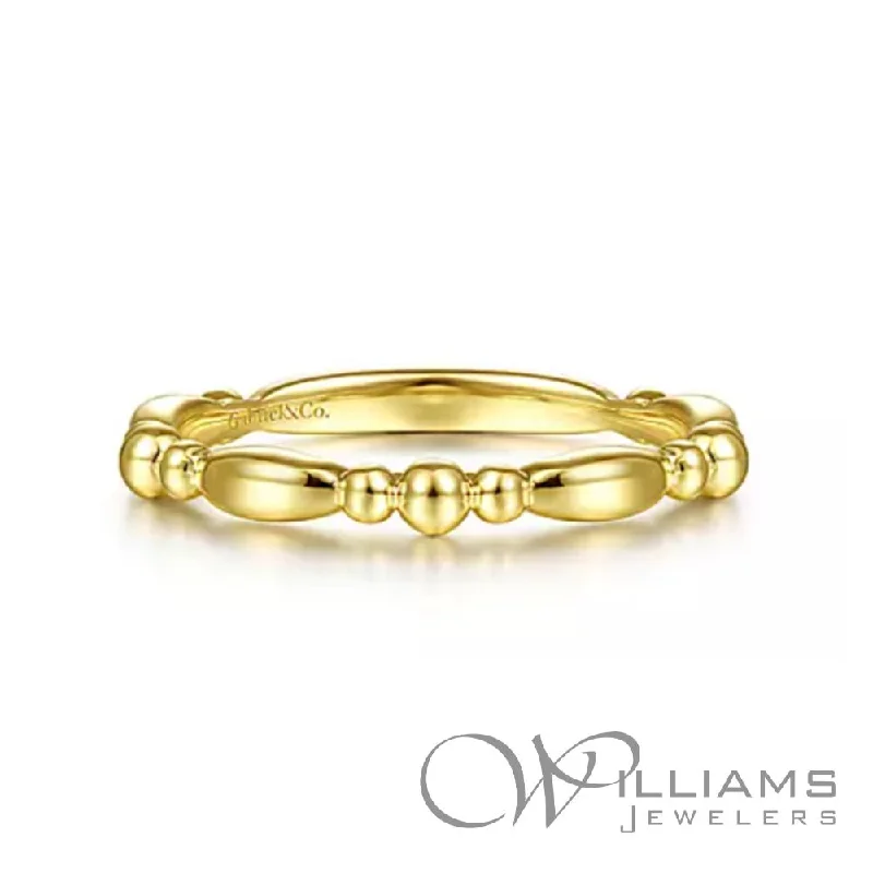 Women’s rings with etched initials for meaning -Gabriel & Co. Stackables 14 Karat Fashion Ring